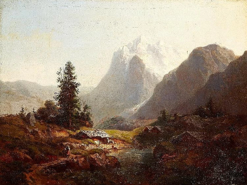 1786-Niklaus Bütler - Wetterhorn